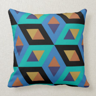 Coussin Motif de mosaïque décoratif d'hexagones