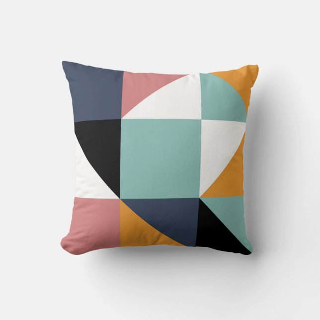 Coussin Motif de mosaïque hydraulique (Recto)