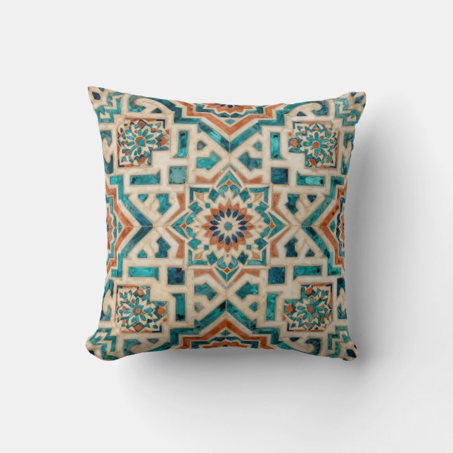Coussin Motif de mosaïque marocaine (Recto)