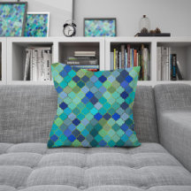 Motif de mosaïque marocaine bleu aqua