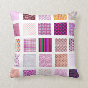 Coussin Motif de mosaïque rose