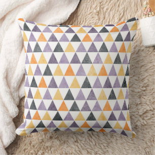 Coussin Motif de mosaïque triangulaire géométrique sans co