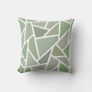 Coussin Motif de mosaïque vert olive