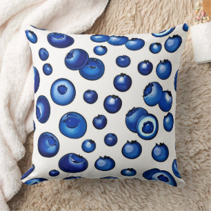 Coussin Motif de myrtille fraîche