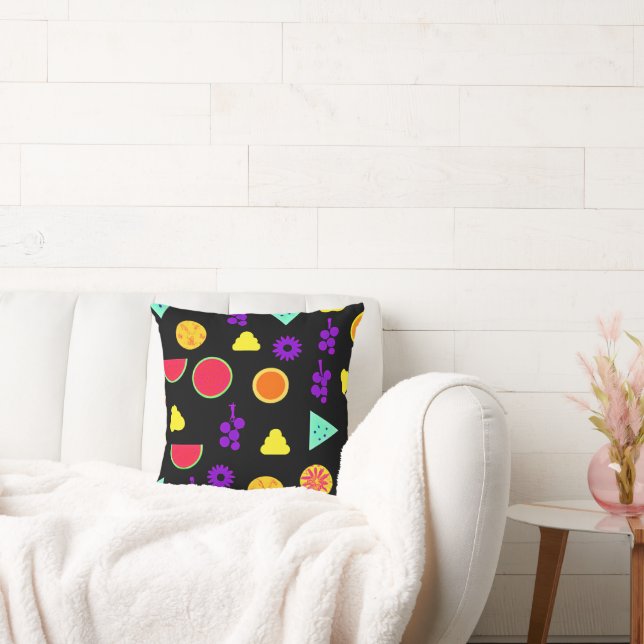 Coussin Motif de Neon Paradise aux fruits tropicaux (Canapé)