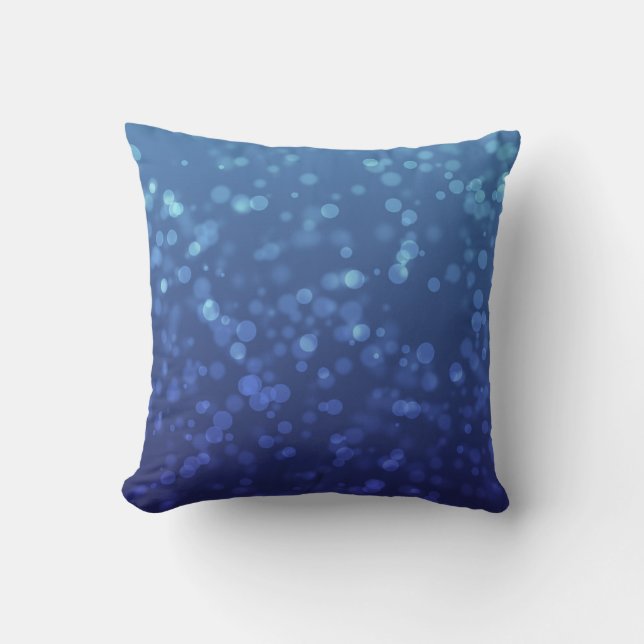 Coussin Motif de Noël bleu (Recto)