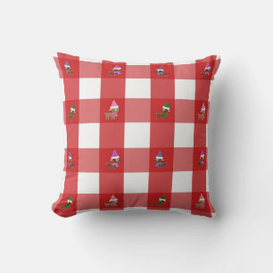 Coussin Motif de Noël de Little À damiers Reindeer
