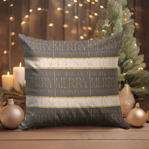 Coussin Motif de Noël en or rose #35b ID1009