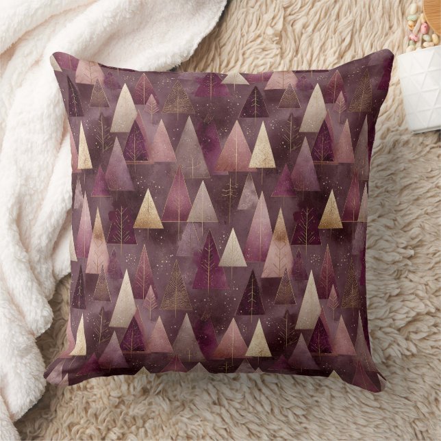 Coussin Motif de Noël Forêt d'Hiver Élégant (4) (Couverture)