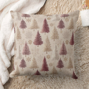 Coussin Motif de Noël Forêt d'Hiver Élégant (6)