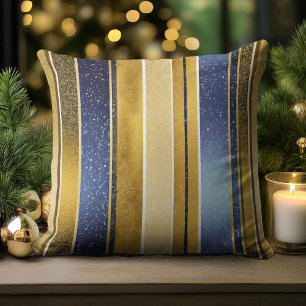 Coussin Motif de Noël Gold bleu#27 ID1009