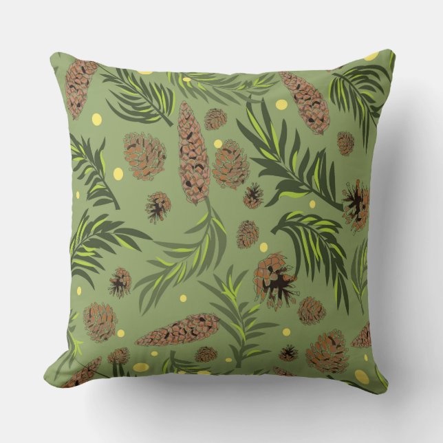 Coussin Motif de Noël, Pine Snow 11 (Recto)