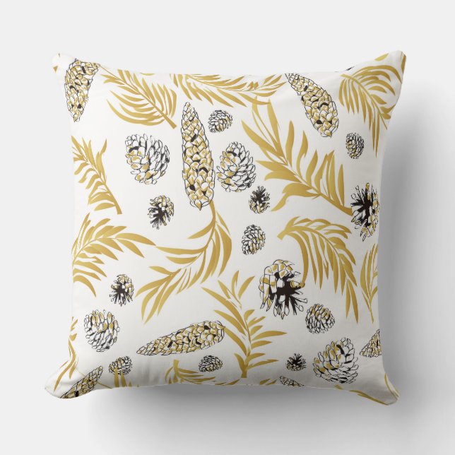 Coussin Motif de Noël, Pine Snow 5 (Recto)