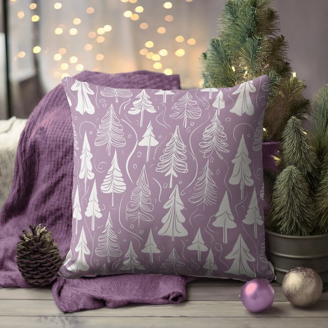 Coussin Motif de Noël pourpre n° 6 ID1009 (Créateur téléchargé)