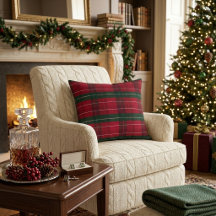 Motif de Noël Rouge foncé-vert