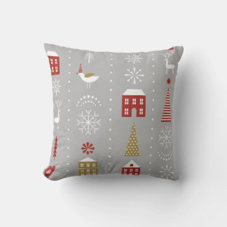 Coussin motif de Noël sans soudure avec flocon de neige st