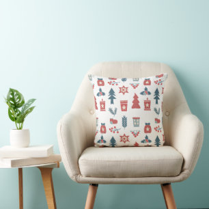 Coussin Motif de Noël scandinave