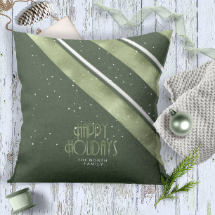 Coussin Motif de Noël Vert/Blanc ID862