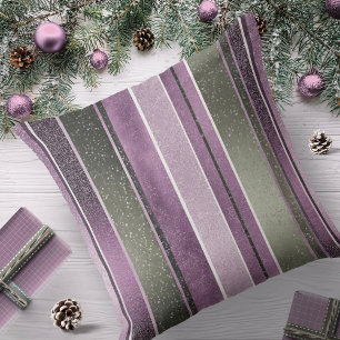 Coussin Motif de Noël vert violet #27 ID1009