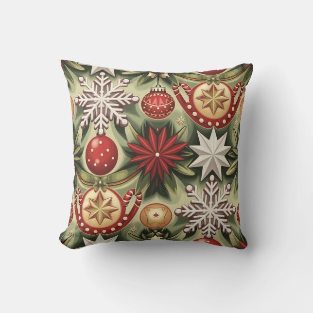 Coussin Motif de Noël vintage (Recto)