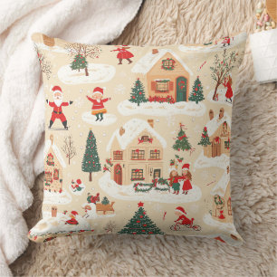 Coussin Motif de Noël vintage Woodland (19)