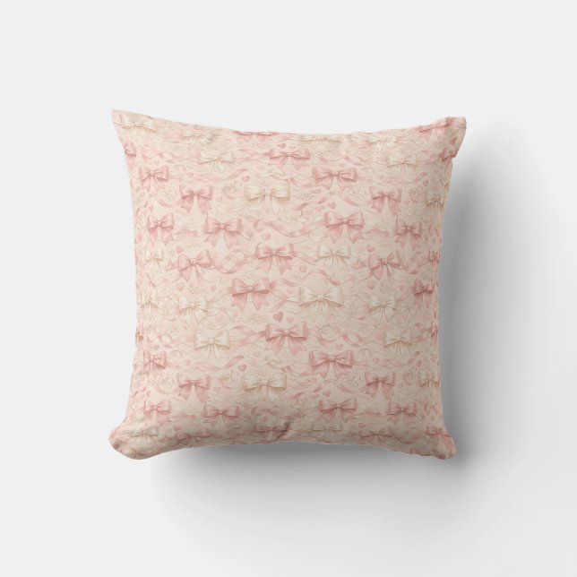 Coussin Motif de nœud coquette (Recto)