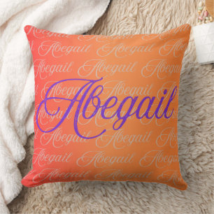Coussin Motif de nom extensible Abegail