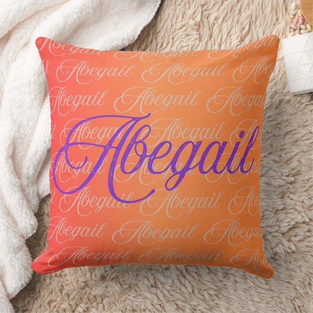 Coussin Motif de nom extensible Abegail (Couverture)