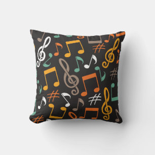 Coussin motif de note de musique