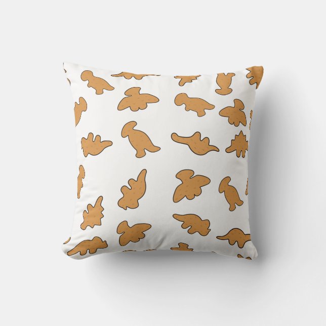 Coussin Motif de nuggets de dinosaure (Recto)
