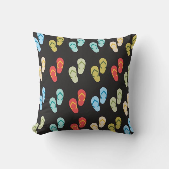Coussin Motif de palmes de plage (Recto)