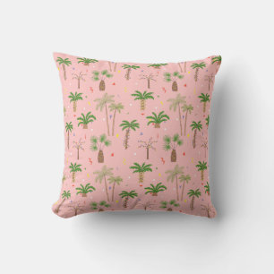 Coussin Motif de palmiers de Noël tropicaux