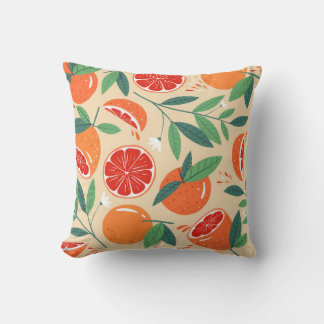 Coussin Motif de pamplemousse sans couture. Design moderne