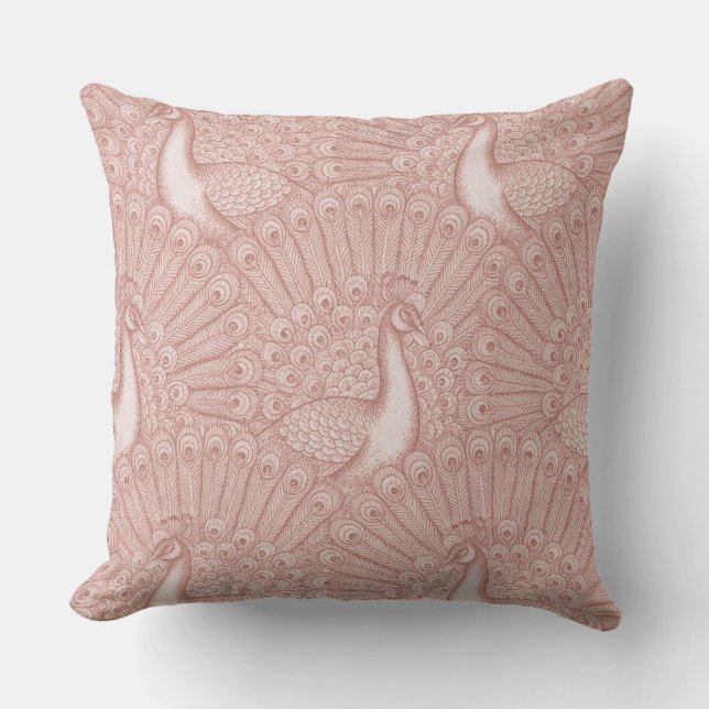 Coussin motif de paon (Recto)