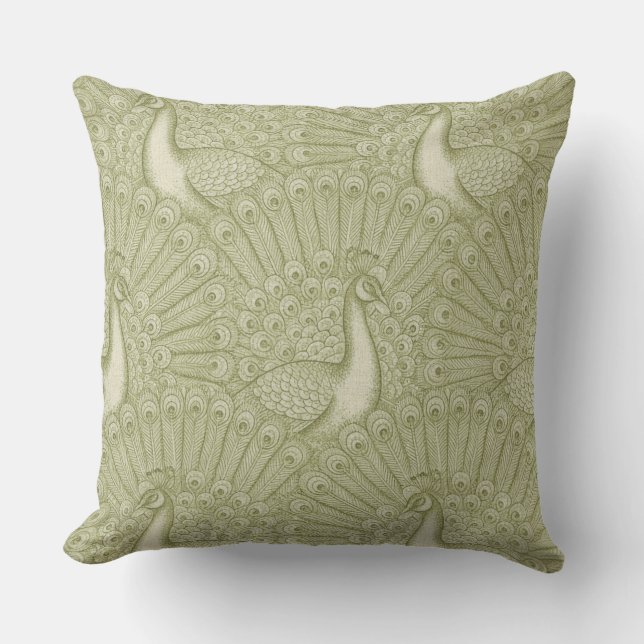 Coussin motif de paon (Recto)