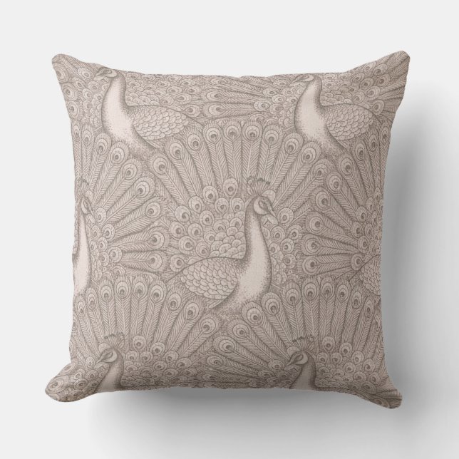 Coussin motif de paon (Recto)