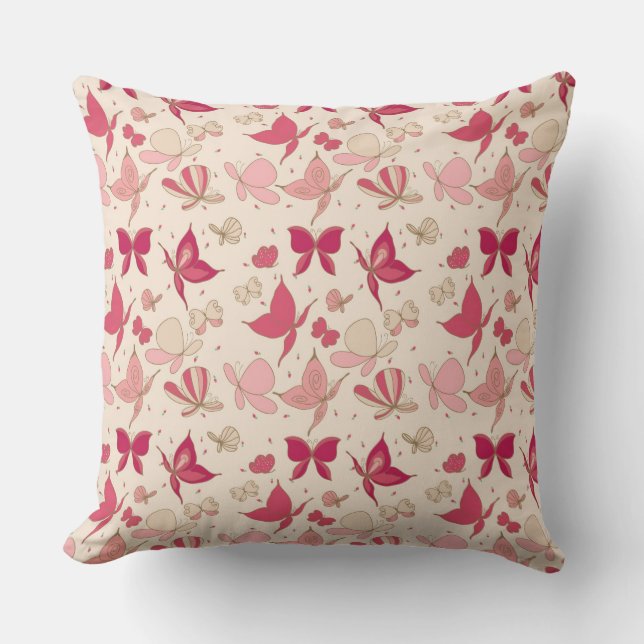 Coussin motif de papillon (Recto)