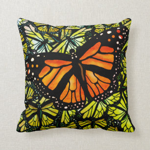 Coussin MOTIF de PAPILLON de MONARQUE par Slipperywindow