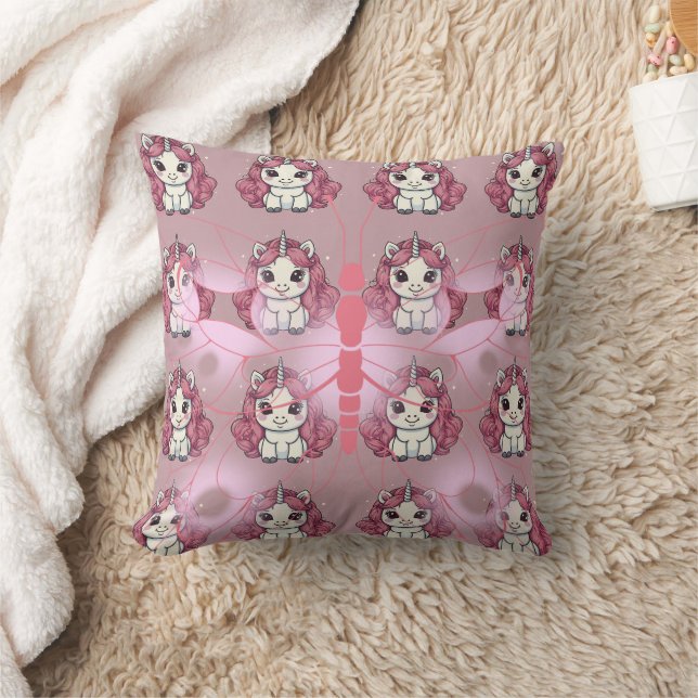 Coussin Motif de Parties scintillant Unicorn (Couverture)