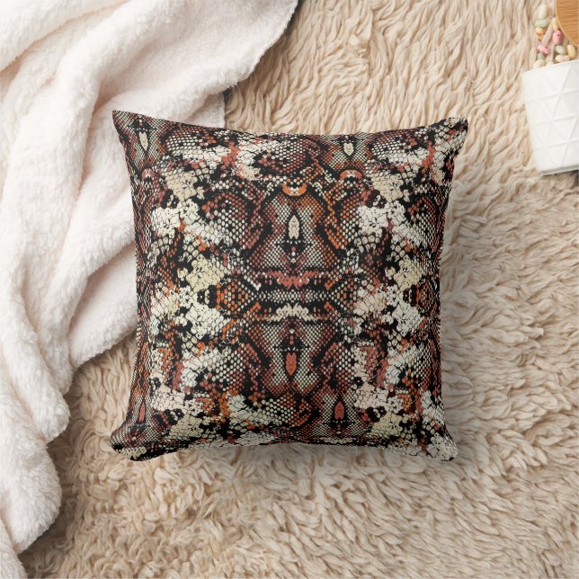 Coussin Motif de peau de python imprimé  (Couverture)