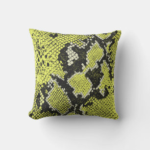 Coussin Motif de peau de serpent vintage sans couture. Les