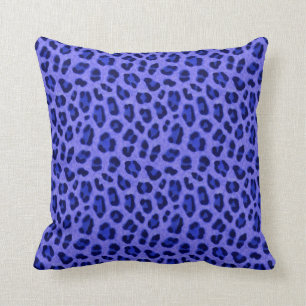 Coussin Motif de peau Poster de animal Lavender Blue Leopa