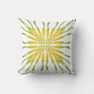 Coussin Motif de peinture à l'aquarelle de citron