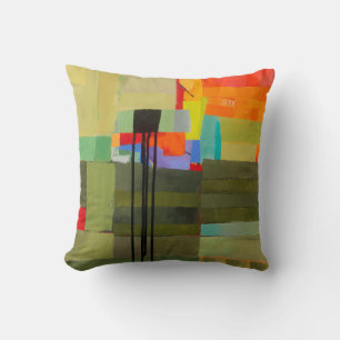 Coussin Motif de peinture élégant abstrait et coloré 