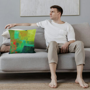 Coussin Motif de peinture élégant abstrait et coloré