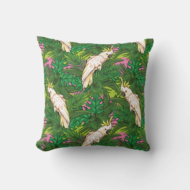 Coussin Motif de perroquet avec des palmettes (Recto)