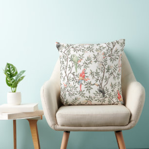 Coussin Motif de perroquets tropicaux