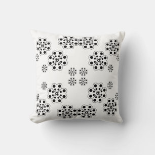 Coussin Motif de pétales à points de polka