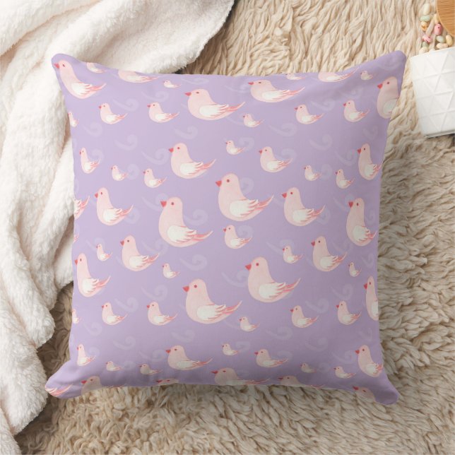 Coussin Motif de petits oiseaux fantaisistes mignons (Couverture)