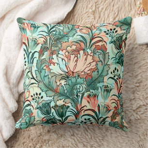 Coussin Motif de pivoine tulipe crocus pastel de William M